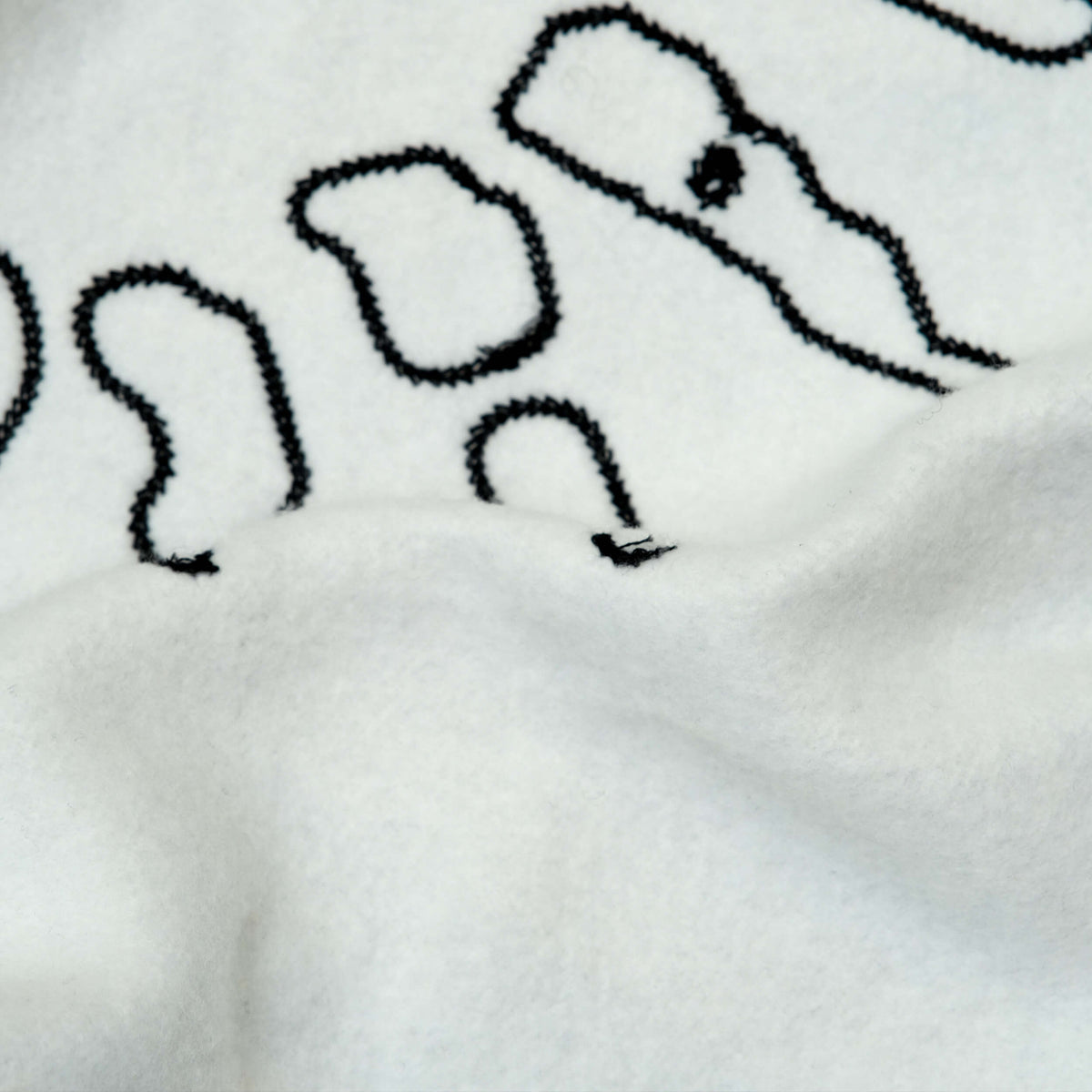 Detail image of the 325 GSM Fleece fabric used to make the 4YE Signature Logo Zip Hoodie