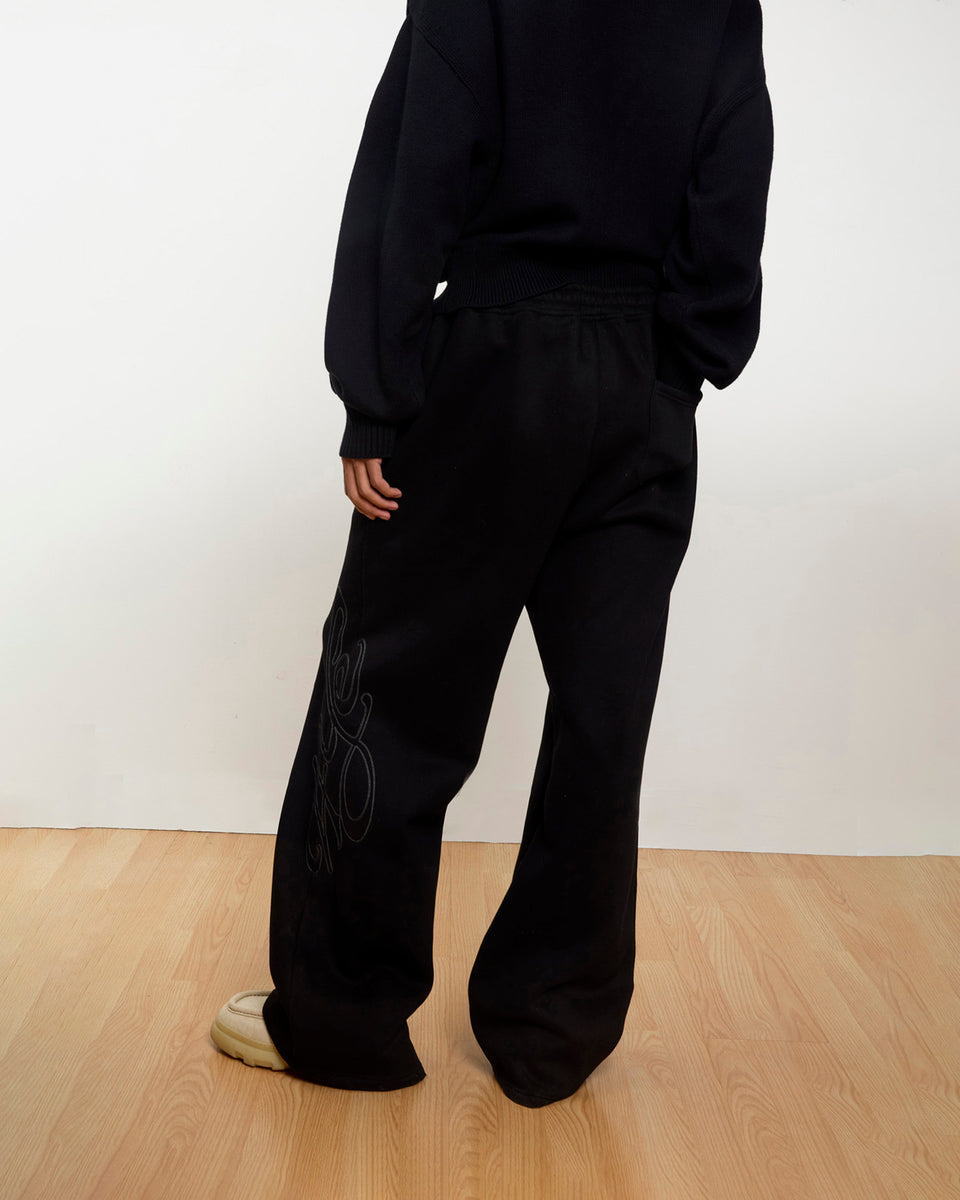 Signature Wide Pant - Black/Grey