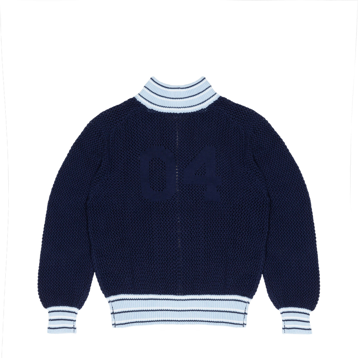 Knit Track Jacket - Navy