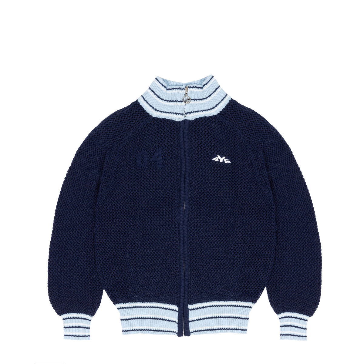 Knit Track Jacket - Navy