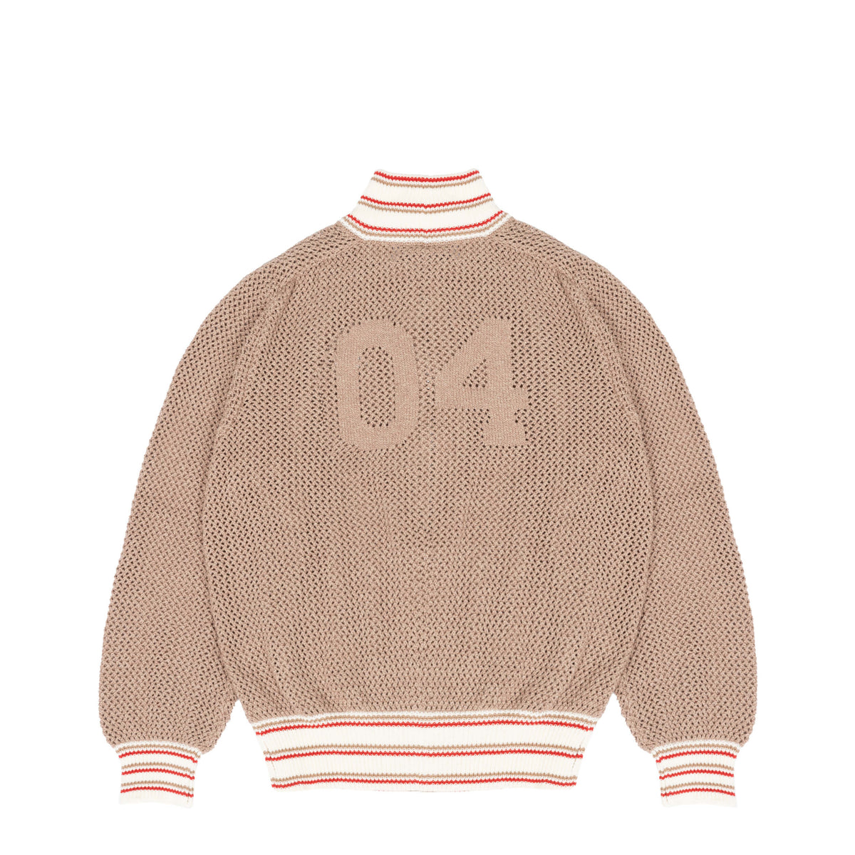 Knit Track Jacket - Tan