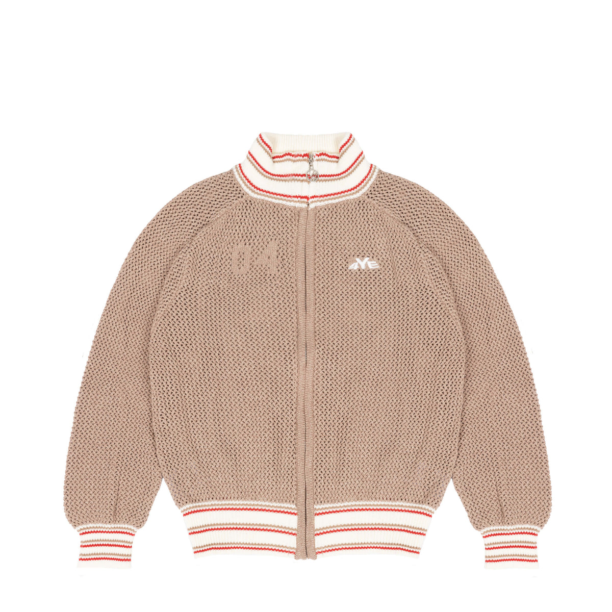 Knit Track Jacket - Tan