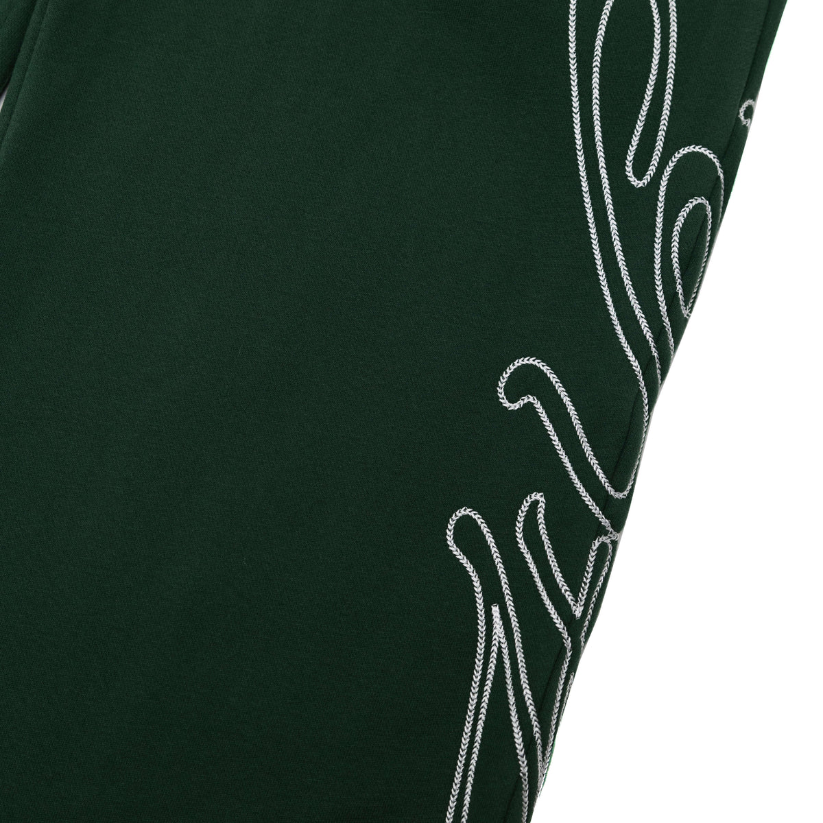 Signature Wide Pant - Forest Green/ White