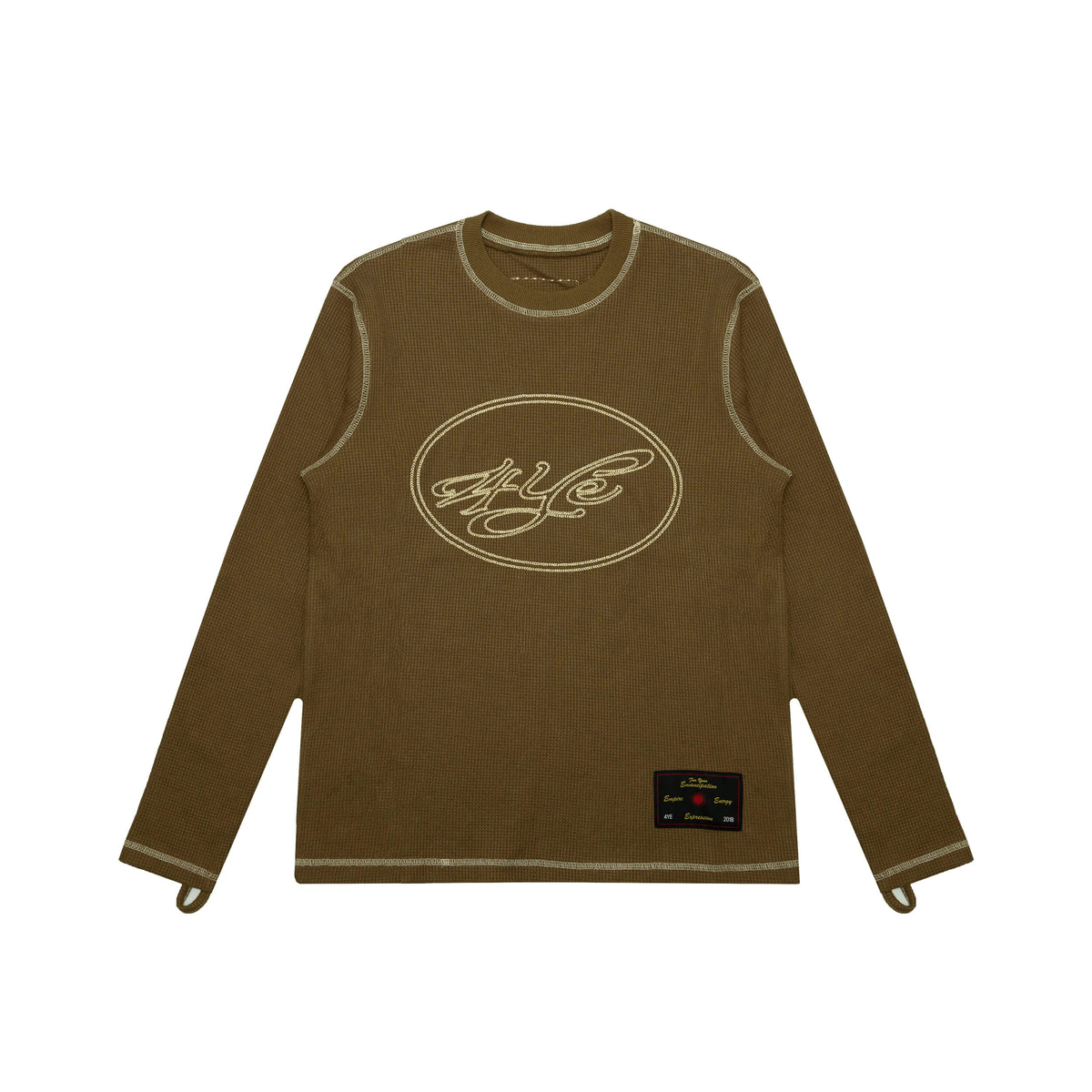 Signature Waffle Top - Brown/Gold
