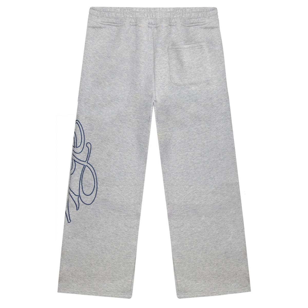 Signature Wide Pant - Lt Heather Grey/Navy