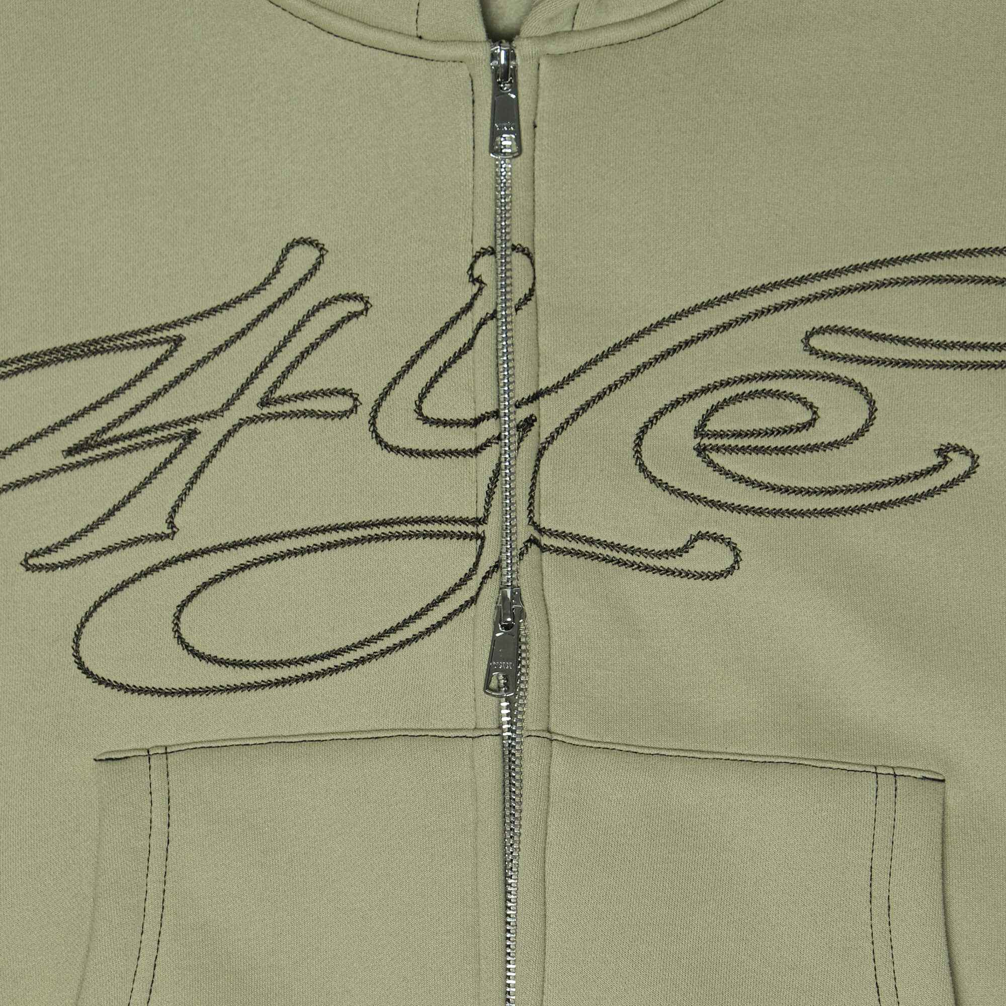 Signature Zip Hoodie - Sage/Black – 4YE
