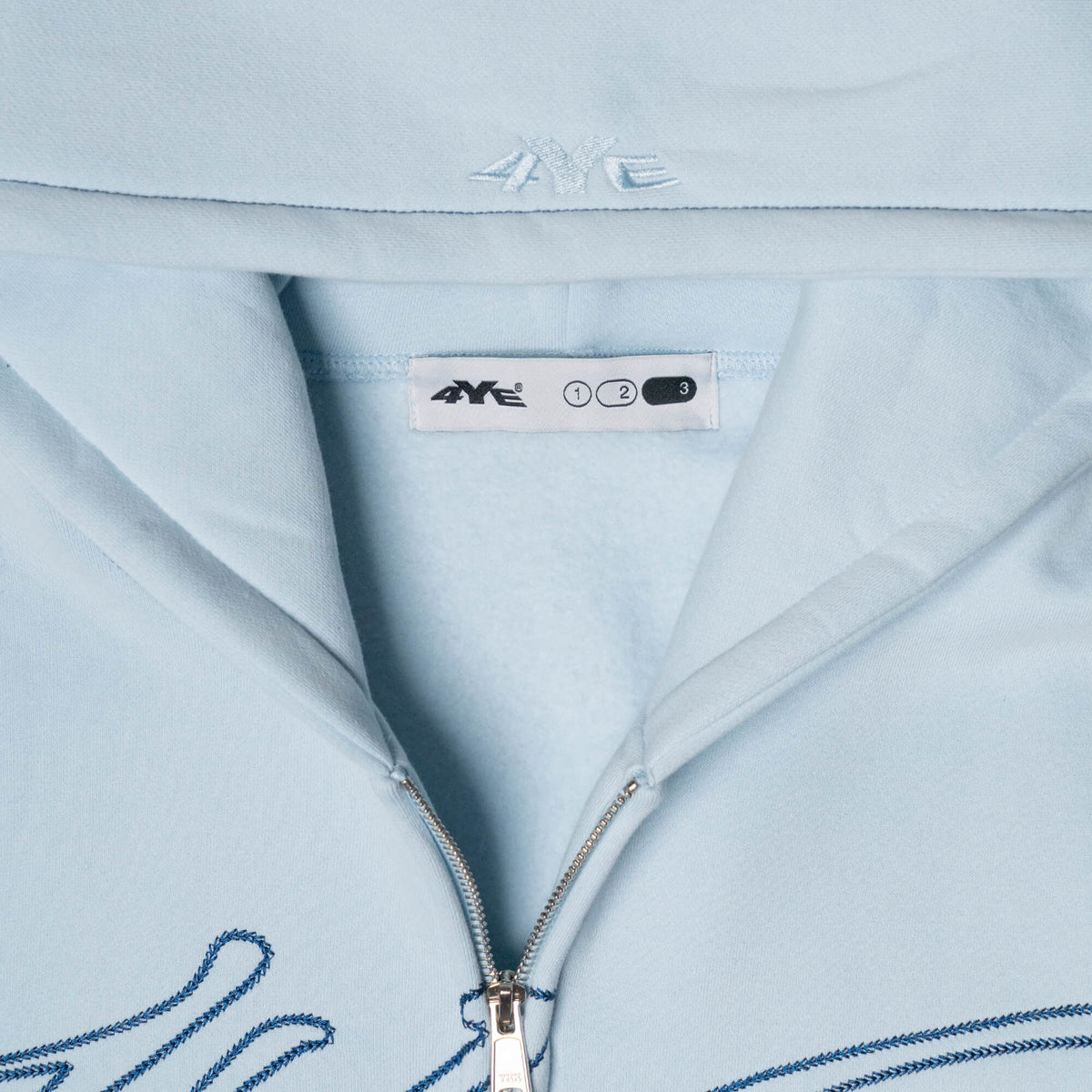 Signature Zip Hoodie - Lt. Blue/Navy (Private Sale)